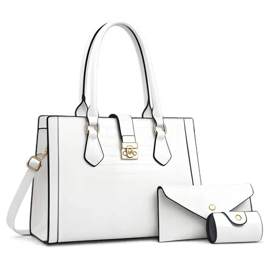 Bolso Decidida en Blanco. Set de Bolsos exclusivo para mujer. Envio a todo Colombia. Compra ahora!