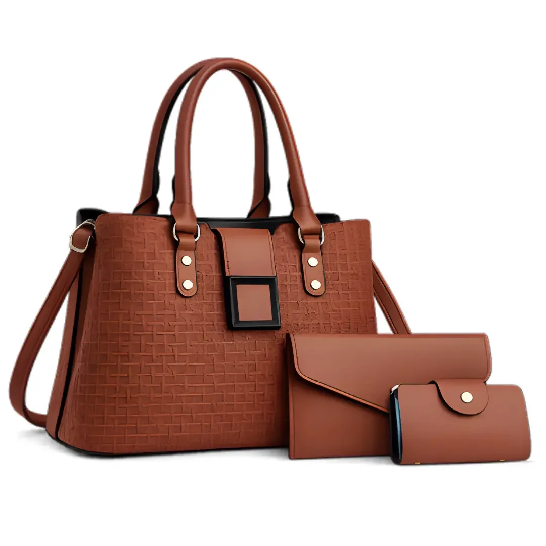 Bolso Espléndida en Café. Set de Bolsos exclusivo para mujer. Envio a todo Colombia. Compra ahora!